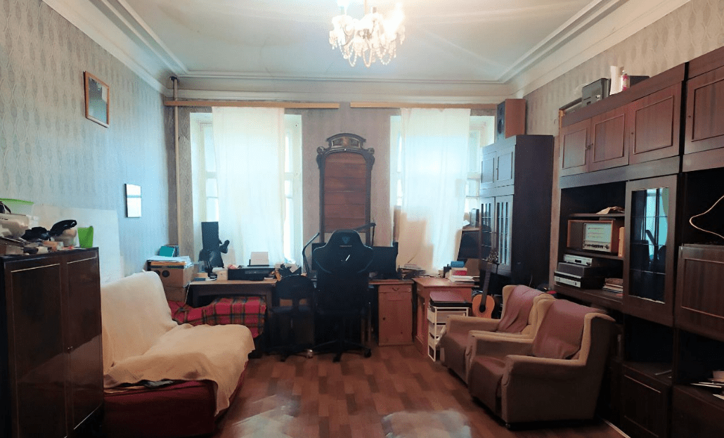 Жилая комната до перепланировки