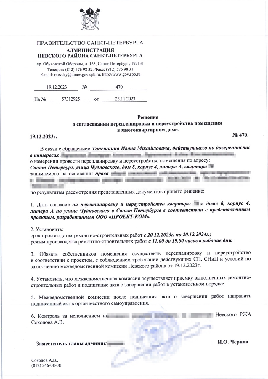 Решение Невской МВК номер 470 от 19 декабря 2023 года