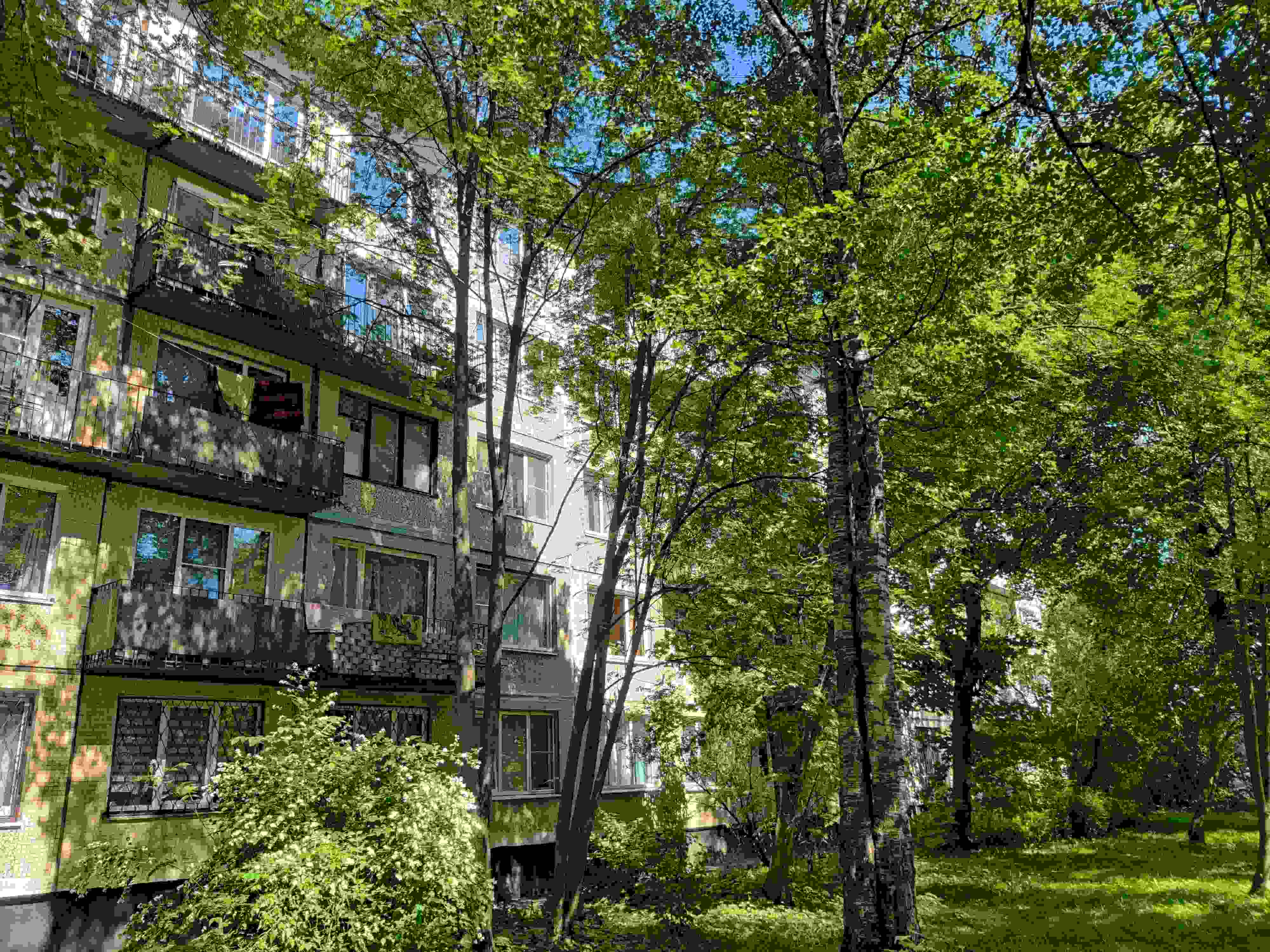 Фасад со стороны зелёной зоны