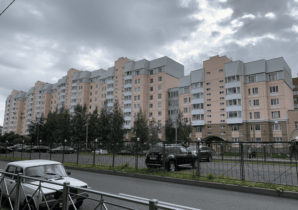 Дом на проспекте Авиаконструкторов со стороны улицы
